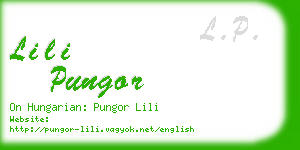 lili pungor business card